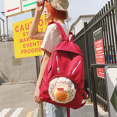 

Hmmm cute funny backpack female tide brand college student bag female Korean high school sen ins wild Japanese department