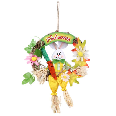 

Easter Scarecrow Wreath Handcraft Home Decoration Christmas Garland Pendent Ornaments Festival Party Hangings Door Hangers