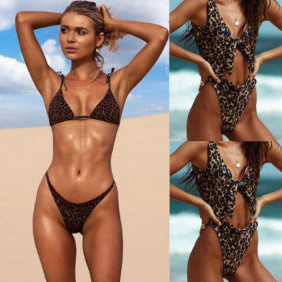 

Women Swimwear Bandage Padded Bra Swimsuit Push-up Bikini Set Bathing Beachwear