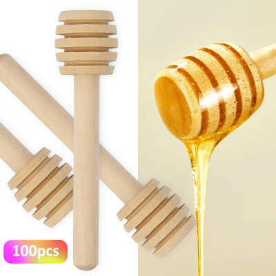 

100 pcs Mini 3 inch wooden honey sticks server for honey