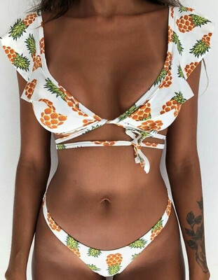 

Women Floral Flower Bikini Set Push-up Padded Bra Swimsuit Swimwear Beachwear Bathing Suit Hot