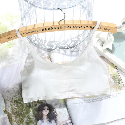 

Cotton All-match Vest For Teenage Girl Anti-light Fit 8-15 years Girl Wire Free Breathable Small Bra