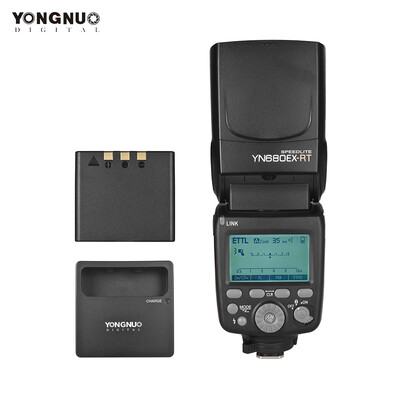 

YONGNUO YN680EX-RT Lithium 24G Wireless 18000s HSS TTL Flash Speedlite GN60 with 2000mAh Lithium Battery & Battery Charger for C