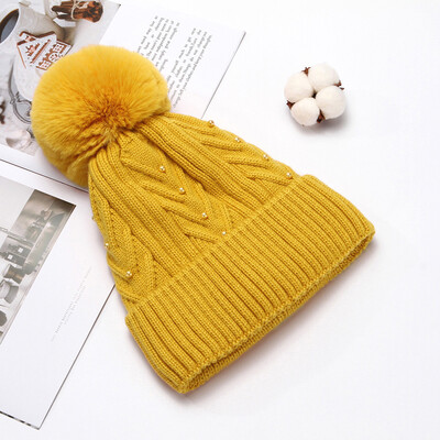 

Tailored Fashion Womens Winter Collar Plus Wild Thick knit Warm Hat