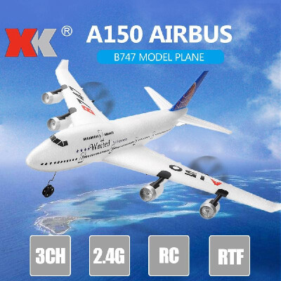 

XK A150 Airbus B747 Model Plane RC Fixed-wing 3CH EPP 24G Remote Control Airplane RTF Toy