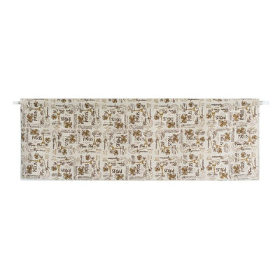 

Valance Rose Printing Blackout Window Curtain Valances Burlap Cotton Short Semi-Sheer Curtains Rod Pocket Window Drapes 18"X59"