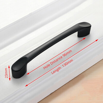

JD cabinet drawer handle American black wardrobe door handle modern minimalist European cabinet sand black furniture handle
