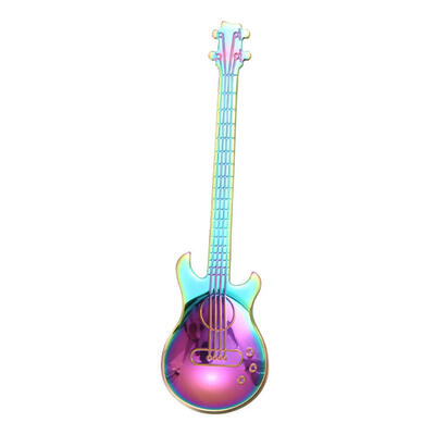 

Stainless Steel Guitar Shape Coffee Spoon Music Theme Tea Stirring Spoons