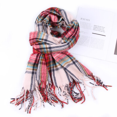 

Gobestart Women Ladies Plaid Scarf Tassel Wrap Shawls Headband Soft Shawl Long Scarf