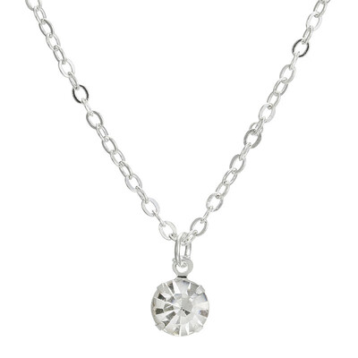 

Fashion Jewelry Multifaceted Cut Around Crystal Alloy Bridesmaid Wedding Commemorative Pendant Necklace For Women