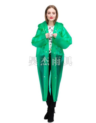 

HaoJie EVA translucent thick fashion raincoat 12820
