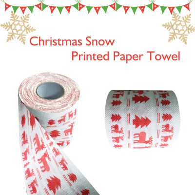 

Siaonvr New Christmas Paper Towel Printed Paper Towel Elk Christmas Tree