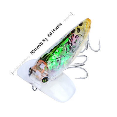 

1PCSlot 55mm 85g Fishing Crank Lure Minnow Hard Bait with 2 Fishing Hooks Fishing Tackle Lure 3D Eyes high quantity shock