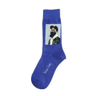 

Socks Autumn Winter New Cartoon Realistic Portrait Socks Fashion Skateboard Cotton Socks Men And Women Couple Socks warm