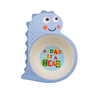 

Toponeto Bamboo fiber childrens cartoon bowl environmental protection baby cutlery