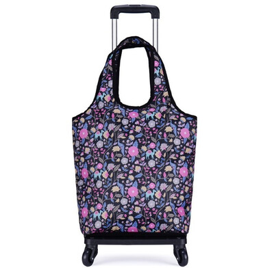 

4 Wheels Large Capacity Waterproof Roller Trolley Bags Folding Shopping Cart Carritos Para La Compra Reusable Travel school Bag