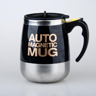 

400ML Automatic Magnetic Mug Mixing Stainless Steel Coffee Milk Juice Cup Insulated Stirring Mix Bottle Drinkware