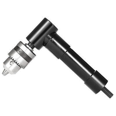 

High Quality Cordless Right Angle Drill Attachment Adapter With 38" Keyed Chuck 8mm Hex Shank Power Tool Accessory