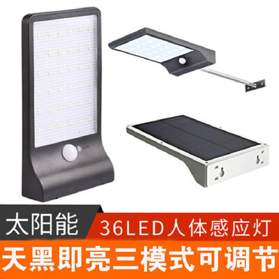 

Cross-border dedicated 36LED solar light human body induction lamp ultra-thin outdoor waterproof courtyard rural street lamp wall