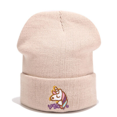 

zhongjiany Unicorn Girls Women Winter Hat Warm Soft Nice Knitted Beanie Hat Winter Hats for Women Girls
