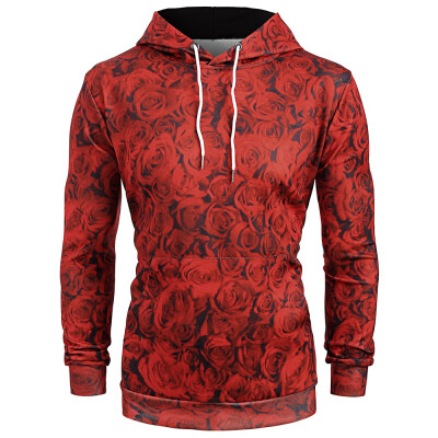 

Valentine\s Day 3D Roses Printed Pullover Hoodie