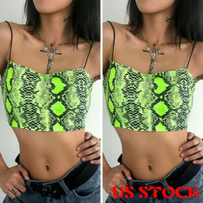 

US New Women Summer Vest Crop Tops Sleeveless Clubwear Sexy Shirt T-shirt Blouse