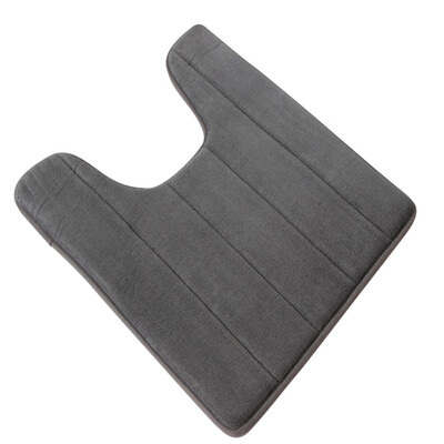 

Contour Bath Rug Memory Foam U-Shaped Toilet Floor Rug Anti-Bacterial Shower Mat Carpet Non-Slip for Tub Shower Bath Room