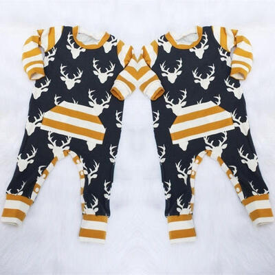 

Newborn Toddler Baby Boy Clothes Deer Bodysuit Romper Jumpsuit Bodysuit Outfits