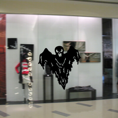 

〖Follure〗Vinyl Removable 3D Wall Sticker Halloween Grimace Bat Decals For Wall Decal