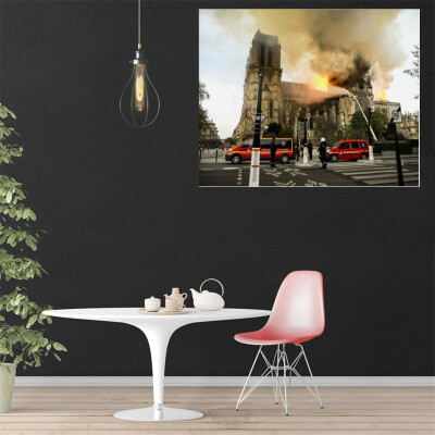 

〖Follure〗Notre Dame Cathedral Photo Paris France Fire Destruction Historical Sticker