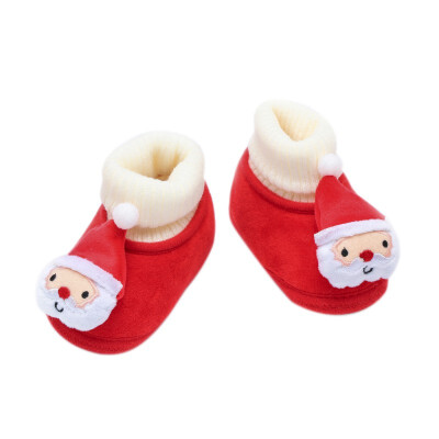 

Winter Baby Flannel Toddler Shoes Baby Boy Girl Christmas Fluff Cotton Shoes Baby Winter Warm The First Walker