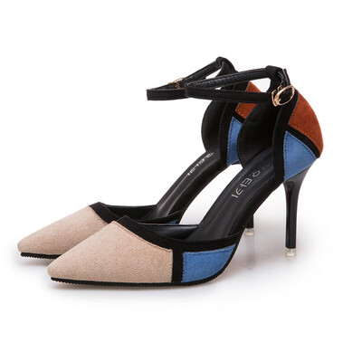 

Rose Womens Ladies Fashion Pointed Toe Mixed Colors High Heels Single Shoes