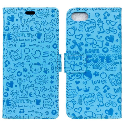 

MOONCASE Wiko Sunny3 Little Witch Leather Case - Blue