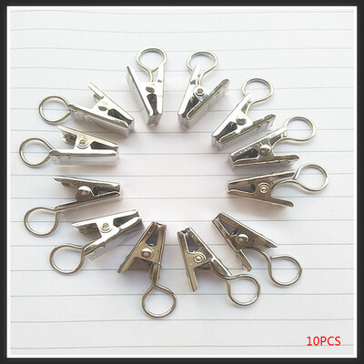 

10pcs Shower Curtain Clips Heavy Duty Silver Hook Spring Clamps Hanger Clips Glider Peg Pins