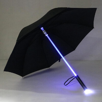 

Colorful LED Flashlight Umbrella for Night Protection Amusement Park Transparent