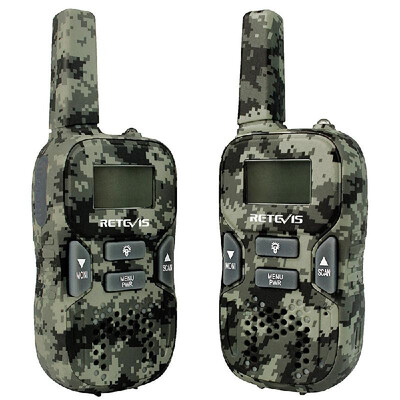 

2PCS Retevis RT33 Children Radio Set Civilian USB Handheld Intercom 8 Channels UHF Kids License-free Walkie Talkie LCD Display VOX
