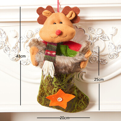 

〖Follure〗Christmas Stocking Mini Sock Santa Claus Candy Gift Bag Xmas Tree Hanging Decor