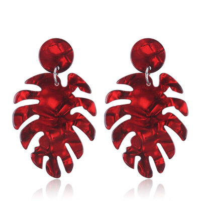 

Solememo New Hot ZA Bohemian Vintage Leaf Design Drop Earrings Tropical Plant Statement Dangle Earrings Aretes De Mujer E3550