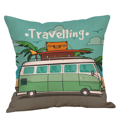 

Toponeto Cotton Linen Pillow Case Car Sofa Bed Waist Throw Cushion Cover Home Decoration