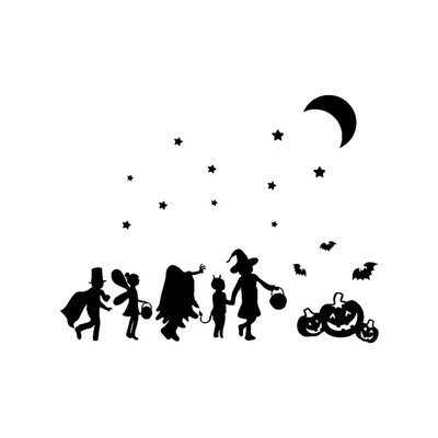

〖Follure〗Happy Halloween Pumpkin Bone Wall Sticker Window Home Decoration Decal Decor