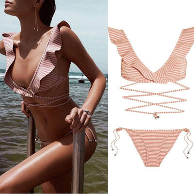 

Women Swimwear Bandage Bikini Set Push-up Padded Bra Bathing Suit Swimsuit