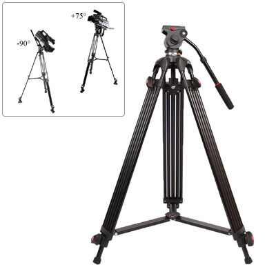 

JY0508B 18m Foldable Telescoping Aluminum Alloy DSLR Camera Camcorder Video Tripod with Fluid Drag Head Padded Bag