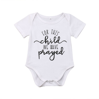 

FOR THIS CHILD WE HAVE PRAYED - Baby Boy Girl Unisex Romper Newborn Babygrows
