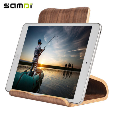 

SAMDI Tablet Computer Wooden Stand Holder Support for iPad