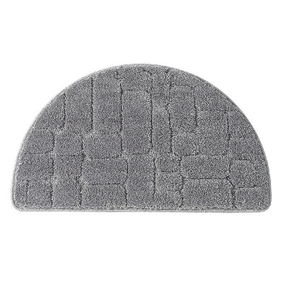 

Bath Mat Bathroom Rug Carpet Soft Polyester Microfiber Floor Rug Non Slip Water Absorbent Door Mat Semi-circle Chair Mat Machine W