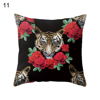 

Flower Letter Tiger Flamingo Pillow Case Cushion Cover Sofa Bed Car Cafe Decor