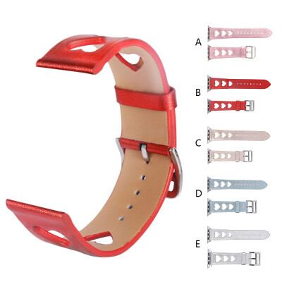 

〖Follure〗Heart shaped hollow out Leather Watch Wrist Strap Band For Apple iWatch 38mm