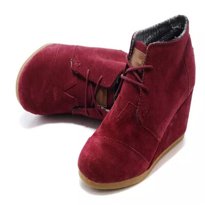 

Women Autumn Ankle Boots Fashion Ladies Height Increasing Boots Woman Wedge Heels Boot Elegant Women Shoes