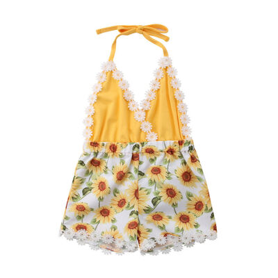 

Newborn Baby Girl Strap Romper Bodysuit Sunsuit Floral Summer Clothes Outfits