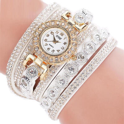 

Watch 2018 Woman Watches Chimes Diamond Leather Bracelet Lady Womans Wrist Watch Gift Dropship Relogio feminino F